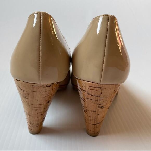 Rampage peep toe cork heel nude - Picture 8 of 12